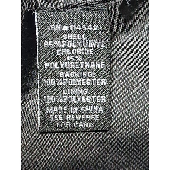 Vintage Y2K J2 By Jou Jou Women’s XL Black Faux Leather Cropped Bomber Jacket - Picture 11 of 11